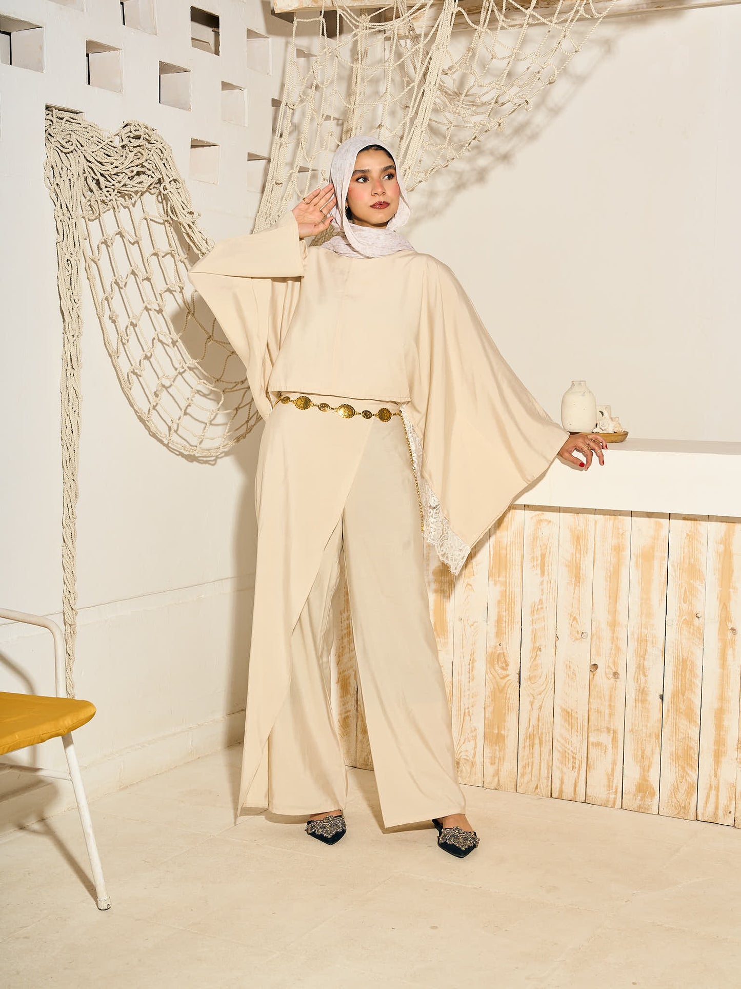 Laha Wide-Leg Pants - 2 pieces