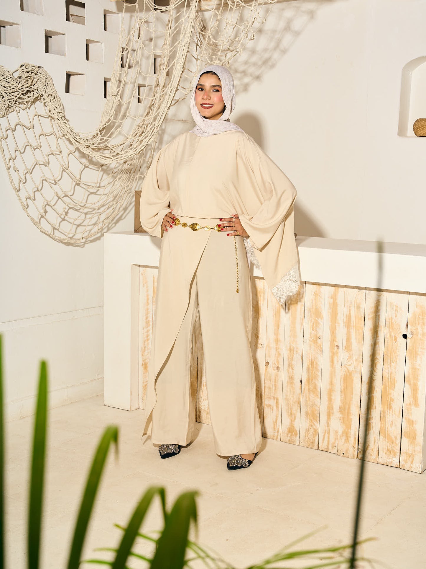 Laha Wide-Leg Pants - 2 pieces