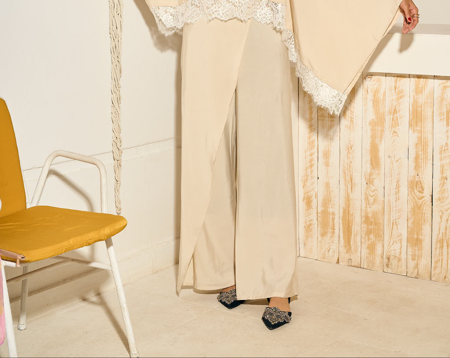 Laha Wide-Leg Pants - 2 pieces
